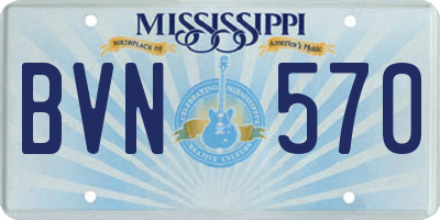 MS license plate BVN570