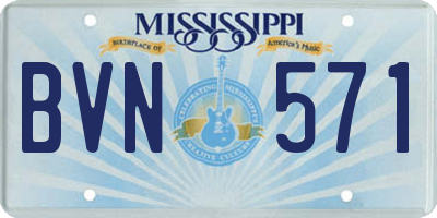 MS license plate BVN571