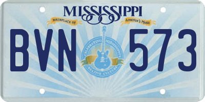 MS license plate BVN573