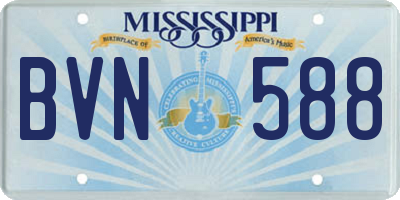 MS license plate BVN588