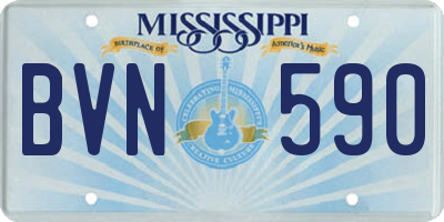 MS license plate BVN590