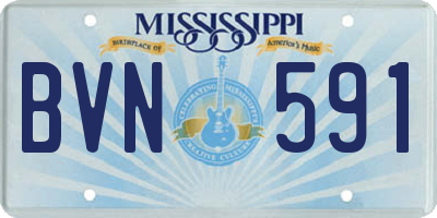 MS license plate BVN591