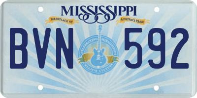 MS license plate BVN592