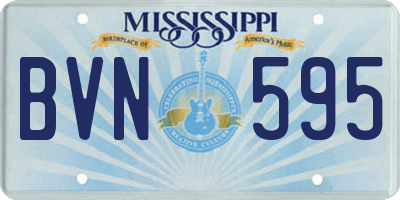 MS license plate BVN595