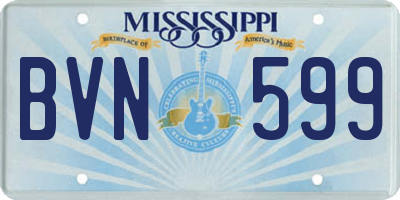 MS license plate BVN599