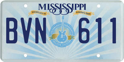 MS license plate BVN611