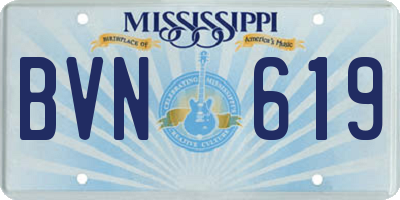 MS license plate BVN619