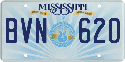 MS license plate BVN620