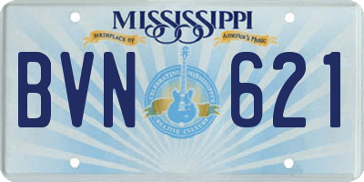 MS license plate BVN621