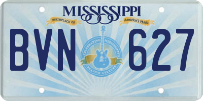 MS license plate BVN627