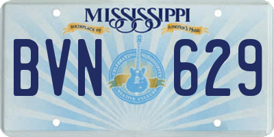 MS license plate BVN629
