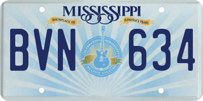 MS license plate BVN634