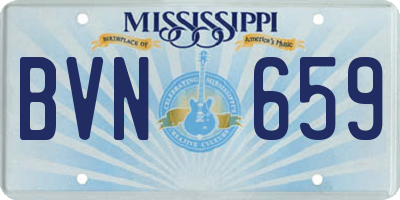 MS license plate BVN659