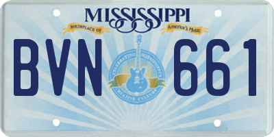 MS license plate BVN661