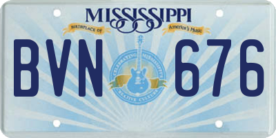 MS license plate BVN676