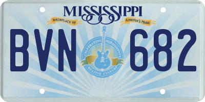 MS license plate BVN682