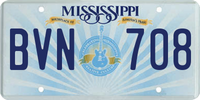 MS license plate BVN708