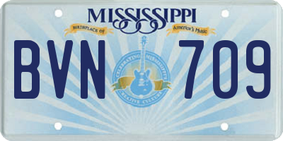 MS license plate BVN709