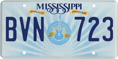 MS license plate BVN723