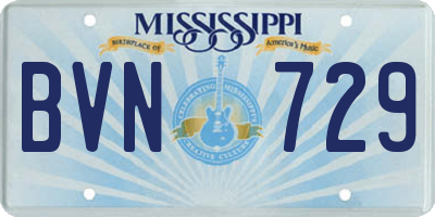 MS license plate BVN729