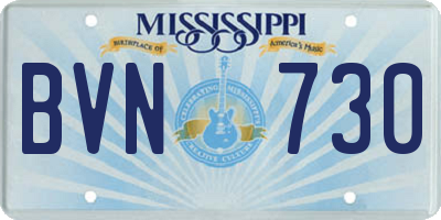 MS license plate BVN730