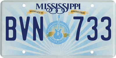 MS license plate BVN733