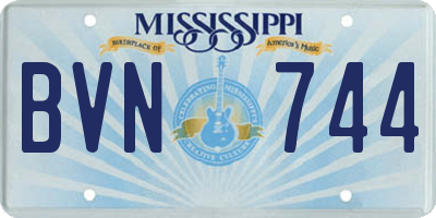 MS license plate BVN744
