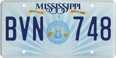 MS license plate BVN748