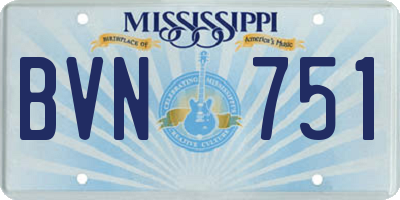 MS license plate BVN751