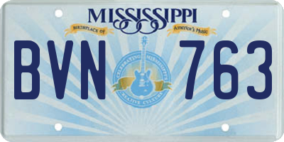 MS license plate BVN763