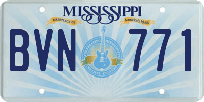 MS license plate BVN771
