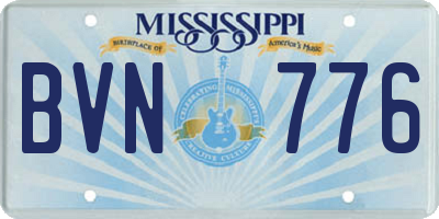 MS license plate BVN776