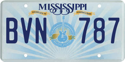 MS license plate BVN787