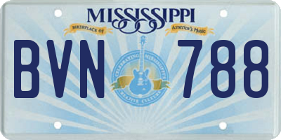 MS license plate BVN788