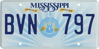 MS license plate BVN797