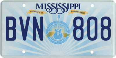 MS license plate BVN808