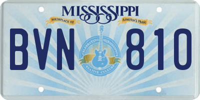 MS license plate BVN810