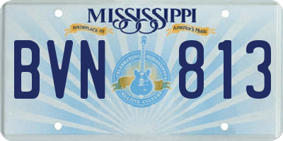 MS license plate BVN813