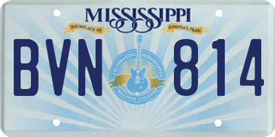 MS license plate BVN814