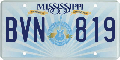 MS license plate BVN819