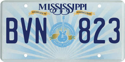 MS license plate BVN823