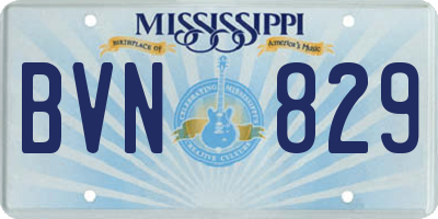 MS license plate BVN829