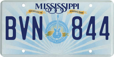 MS license plate BVN844