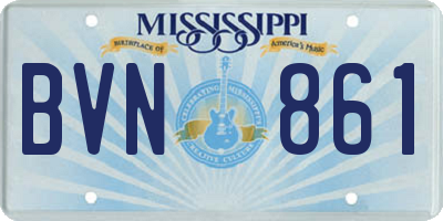 MS license plate BVN861