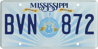 MS license plate BVN872