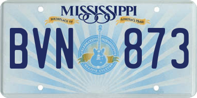 MS license plate BVN873
