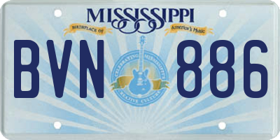 MS license plate BVN886