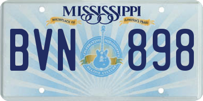 MS license plate BVN898