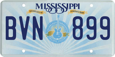 MS license plate BVN899