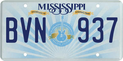 MS license plate BVN937